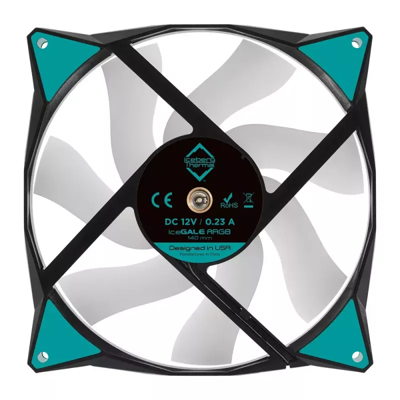 Ventilador Iceberg Thermal IceGALE ARGB 14 cm negro