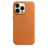 Funda de cuero con MagSafe para iPhone 13 Pro de Apple – marrón/dorado, para 6,1 pulgadas