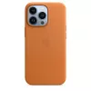 Funda de cuero con MagSafe para iPhone 13 Pro de Apple – marrón/dorado, para 6,1 pulgadas