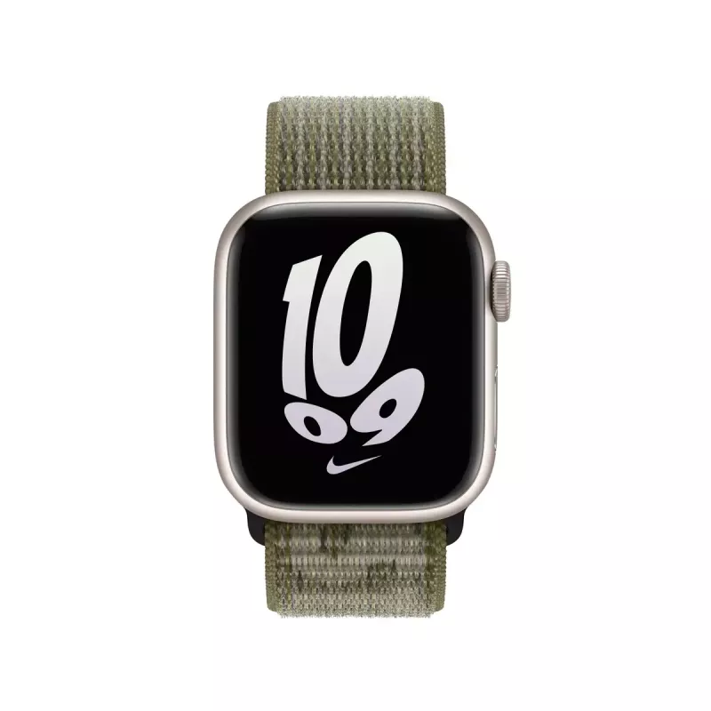 Correa para Apple Smartwatch MPHX3ZM/A — nailon, blanco y verde, muñeca 130–190 mm