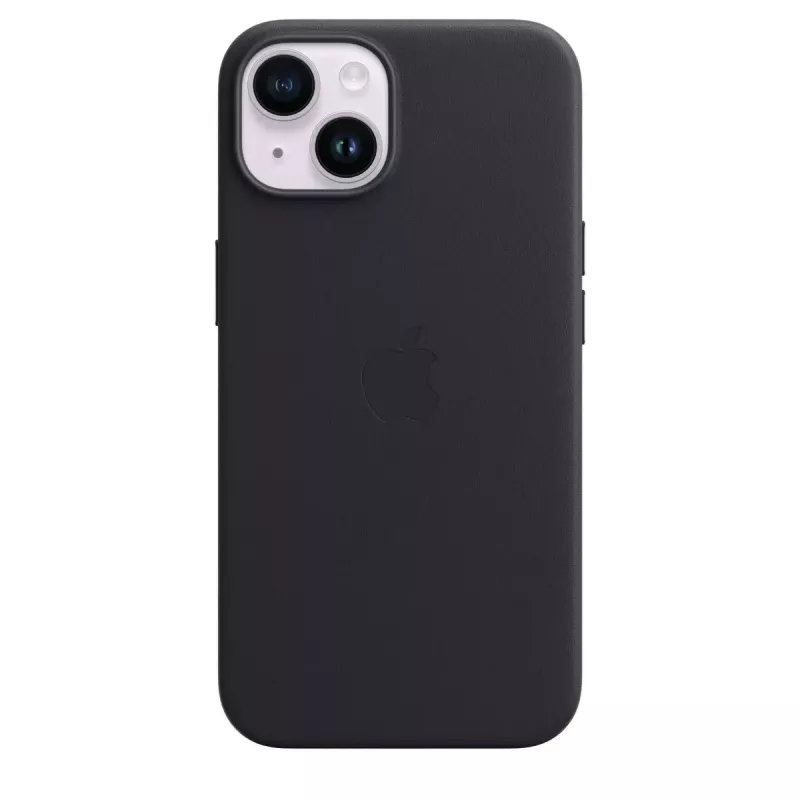 Funda Apple iPhone 14 de cuero con MagSafe medianoche negro