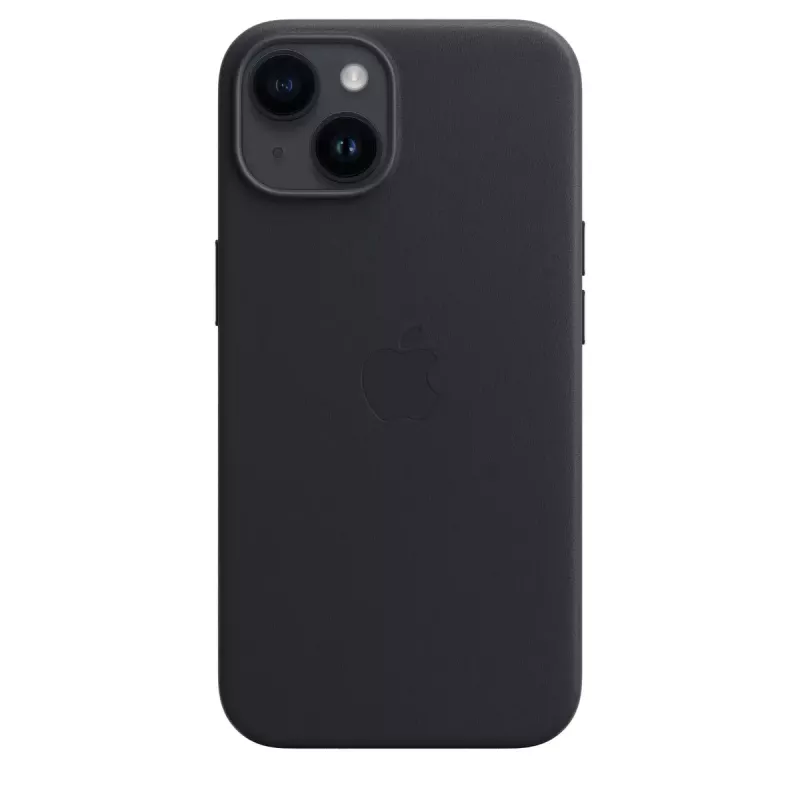 Funda Apple iPhone 14 de cuero con MagSafe medianoche negro
