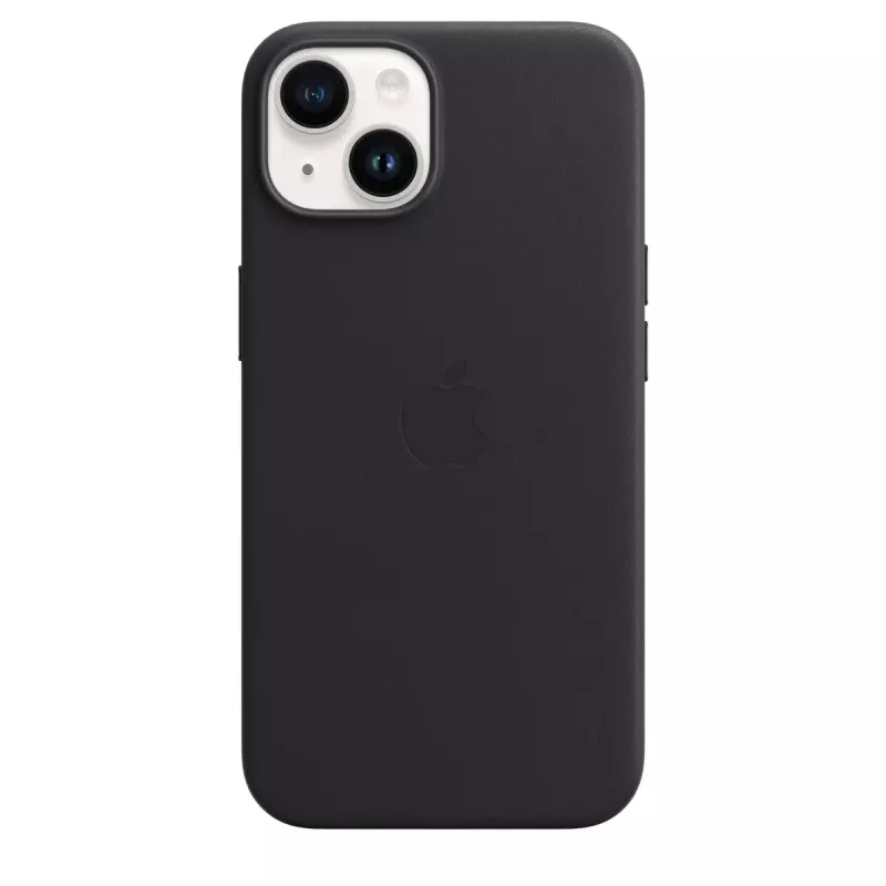 Funda Apple iPhone 14 de cuero con MagSafe medianoche negro