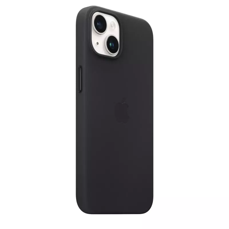 Funda Apple iPhone 14 de cuero con MagSafe medianoche negro