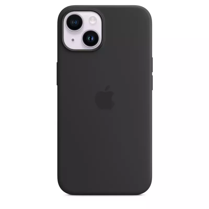 Funda de silicona con MagSafe para iPhone 14 de Apple — microfibra/silicona, 6,1 pulgadas (Midnight)
