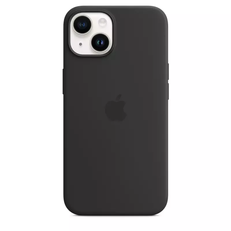 Funda de silicona con MagSafe para iPhone 14 de Apple — microfibra/silicona, 6,1 pulgadas (Midnight)