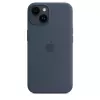 Funda de silicona Apple iPhone 14 MagSafe Storm Blue