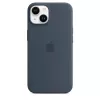 Funda de silicona Apple iPhone 14 MagSafe Storm Blue