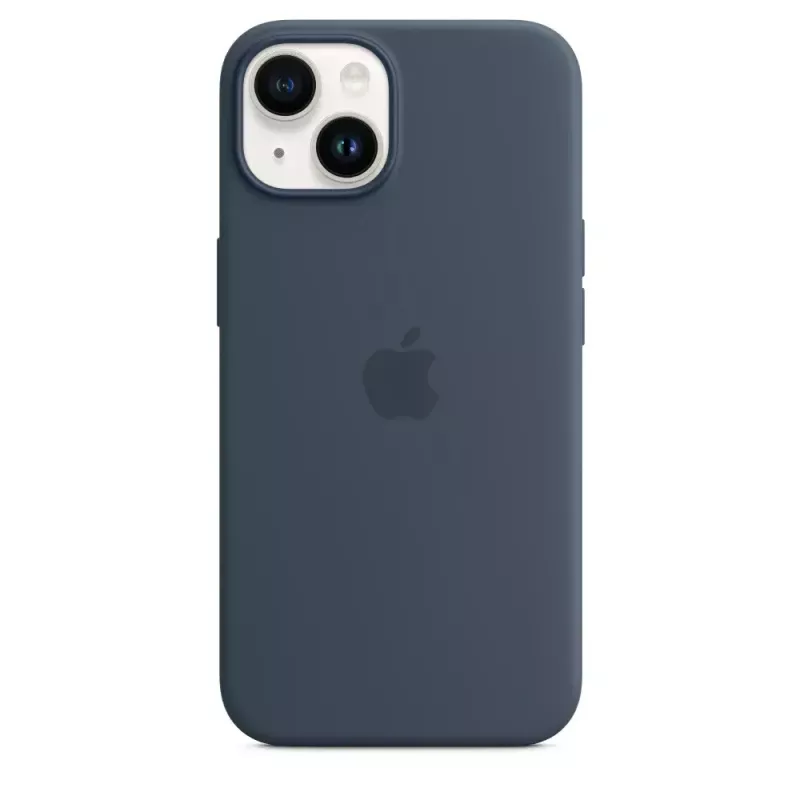 Funda de silicona Apple iPhone 14 MagSafe Storm Blue