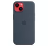 Funda de silicona Apple iPhone 14 MagSafe Storm Blue