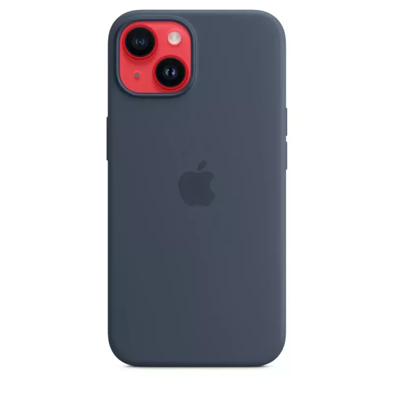 Funda de silicona Apple iPhone 14 MagSafe Storm Blue
