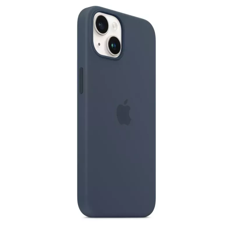Funda de silicona Apple iPhone 14 MagSafe Storm Blue