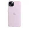 Funda de silicona Apple iPhone 14 Plus MagSafe lila