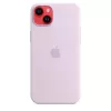Funda de silicona Apple iPhone 14 Plus MagSafe lila