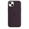 Funda de silicona Apple iPhone 14 Plus borgoña MagSafe