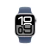 Smartwatch Apple Watch Series 10 GPS 42 mm Caja de aluminio plateado Correa deportiva Jeans Azul M/L