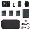 Cámara de acción GoPro HERO13 Black Power Bundle — 5.3K Ultra HD, 240 fps, 27,6 MP, campo de visión de 177°