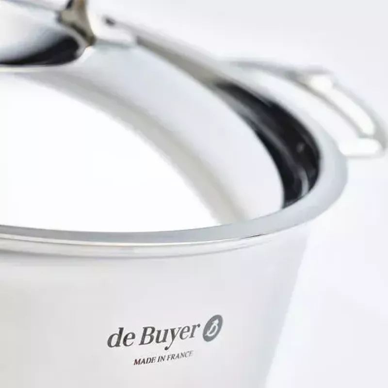de Buyer Affinity Olla con tapa, 28 cm, acero inoxidable