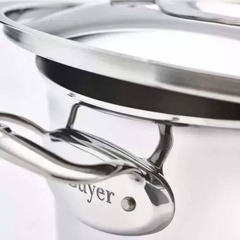 de Buyer Affinity Olla con tapa, 28 cm, acero inoxidable