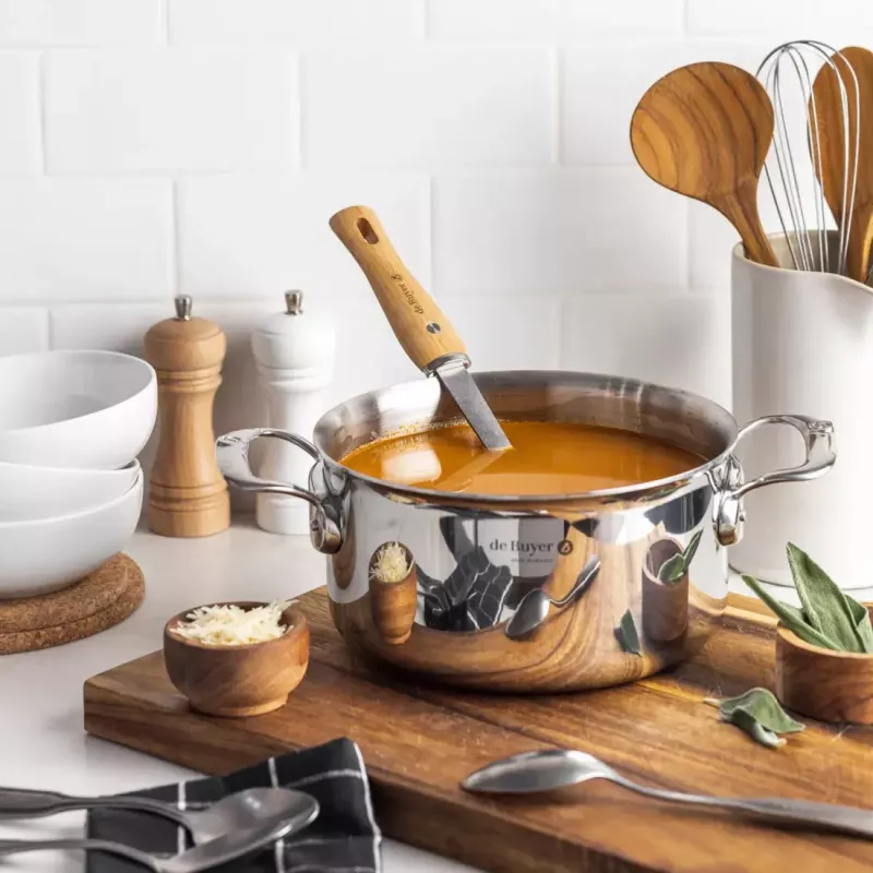 de Buyer Affinity Olla con tapa, 28 cm, acero inoxidable