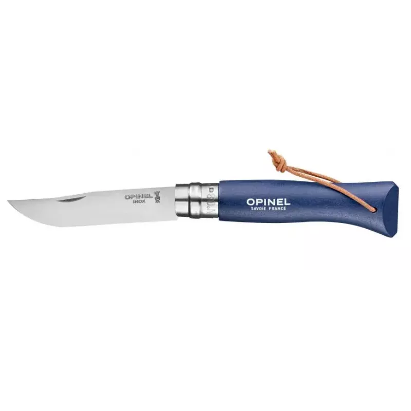 Navaja Opinel N°08 Camper/Scout azul longitud de hoja 8,5 cm