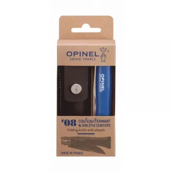 Navaja Opinel N°08 Camper/Scout azul longitud de hoja 8,5 cm