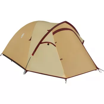 Tienda de campaña COLEMAN Darwin 3 Plus Summer – para 3 personas, modelo de verano, beige/rojo oscuro