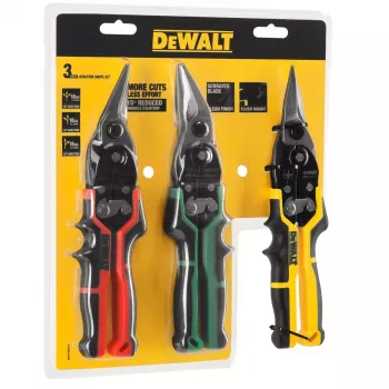 Juego de tijeras de hojalatero DeWALT DWHT14676-0, 3 piezas