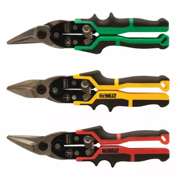 Juego de tijeras de hojalatero DeWALT DWHT14676-0, 3 piezas
