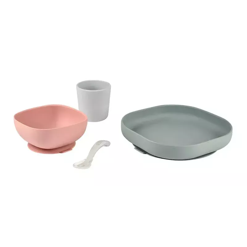 Juego de cubiertos Beaba 913507 4 piezas seguro para niños pequeños