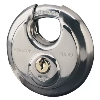 Candado discus MASTER LOCK 70 mm acero inoxidable arco envuelto