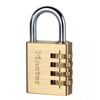 Candado de combinación MASTER LOCK 40 mm acabado latón con combinación configurable