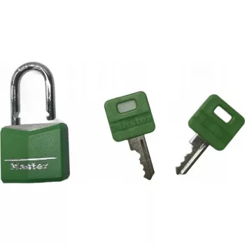 Candado MASTERLOCK 30 mm de ancho, cuerpo macizo de aluminio recubierto, colores surtidos