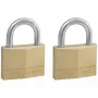 Candado MASTERLOCK 50 mm cuerpo macizo de latón, pack de 2, arco cilíndrico