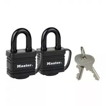 Candado MASTER LOCK 7804EURT 2 x 40 mm acero laminado negro