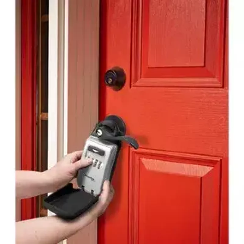 Caja fuerte portátil MASTER LOCK 5420EURD con cerradura de combinación gris