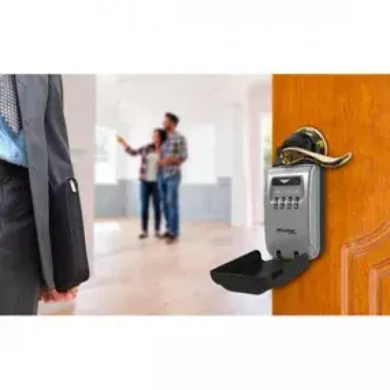 Caja fuerte portátil MASTER LOCK 5420EURD con cerradura de combinación gris