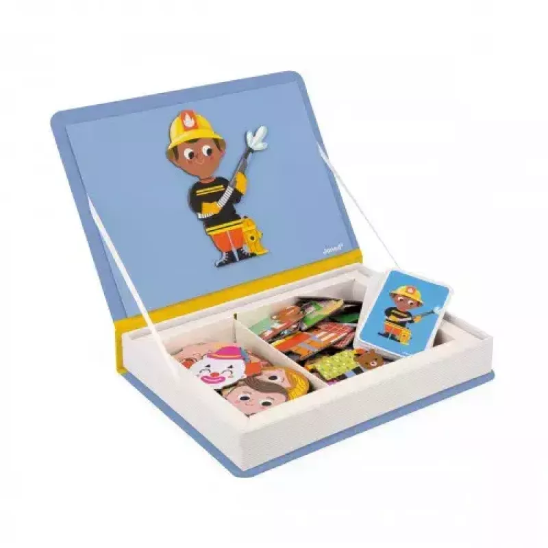 JANOD Magnetibook profesiones edad recomendada 3 a 6 años cartón azul
