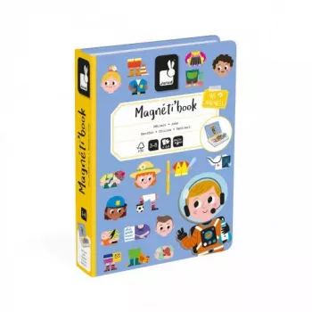 JANOD Magnetibook profesiones edad recomendada 3 a 6 años cartón azul