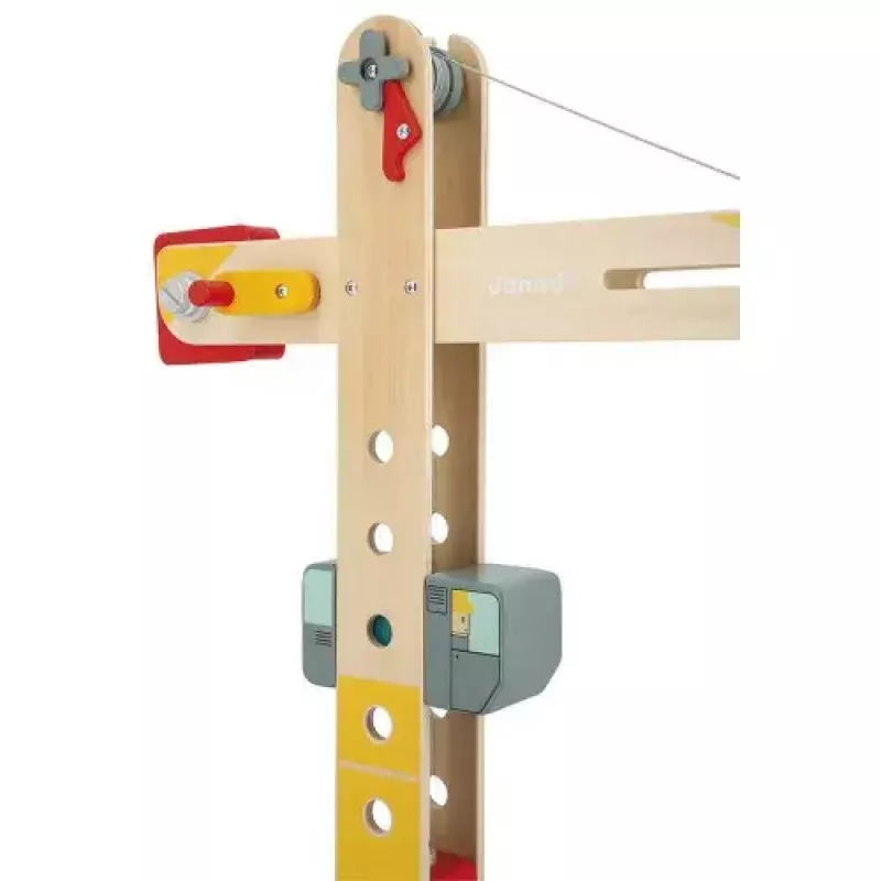 JANOD Grúa grande multicolor madera de haya 3-8 años