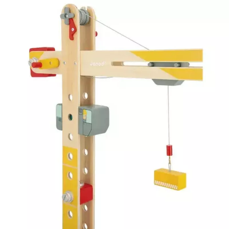 JANOD Grúa grande multicolor madera de haya 3-8 años