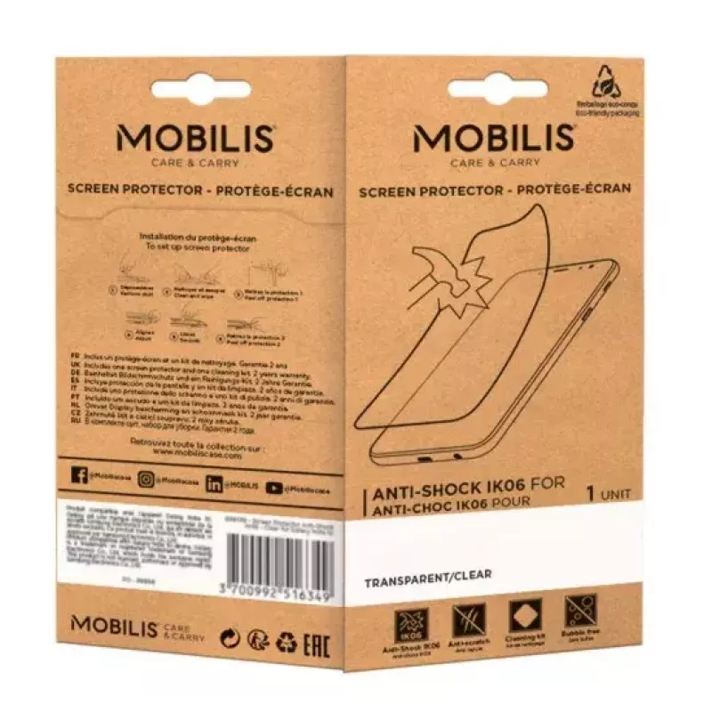 Protector de pantalla Mobilis 036289 Samsung Galaxy A14 4G 5G transparente