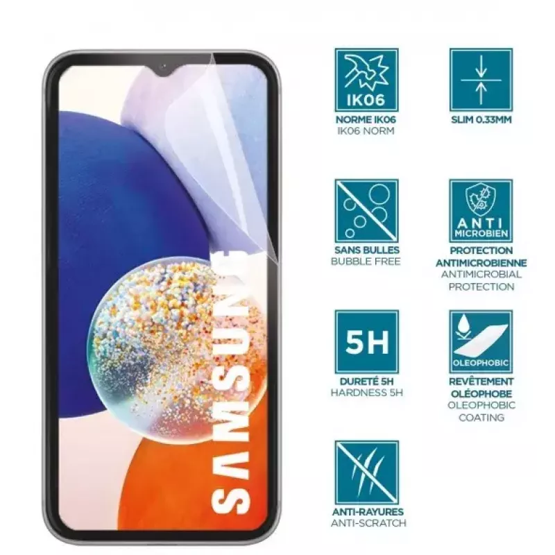 Protector de pantalla Mobilis 036289 Samsung Galaxy A14 4G 5G transparente
