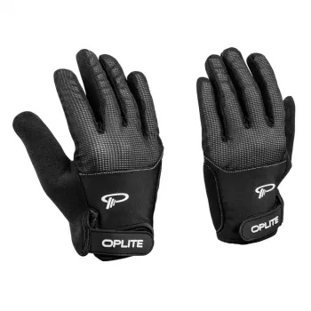 Guantes de simracing Oplite L negros piel sintética poliéster silicona spandex