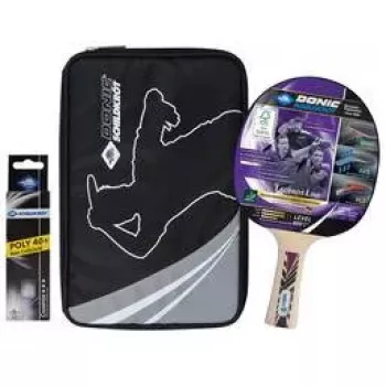Palas de tenis de mesa Donic Schildkröt Legends 800 — negro/madera, mango de madera, 1 unidad