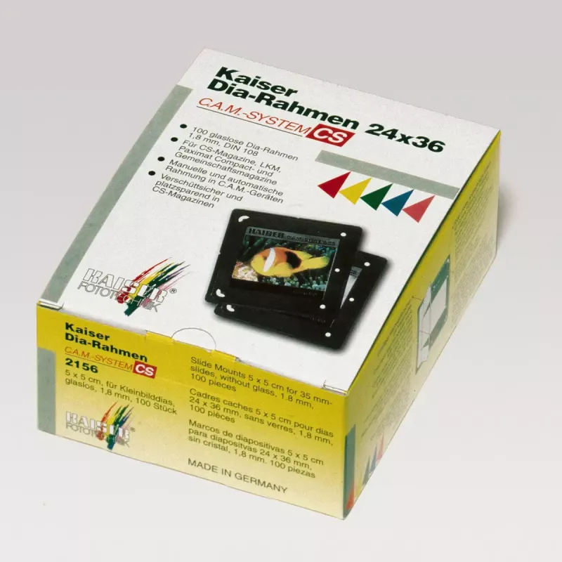 Monturas para diapositivas Kaiser Fototechnik C.A.M./CS 5x5 cm negro