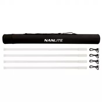 Kit de iluminación continua Nanlite PTT87X4KIT 8W LED color variable