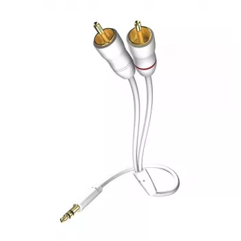 Cable de audio Inakustik 00310005 5m 3,5mm 2 x RCA blanco