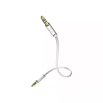 Cable de audio inakustik 003101005 3,5 mm conector macho–conector macho, cobre, contactos dorados, apantallado magnético, 0,5 m, blanco