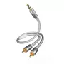 Cable de audio Inakustik 00410005 5m 3,5mm 2 x RCA blanco